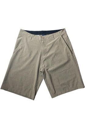 B8- U.S. Apparel Men's 36 Casual Tan Chino Shorts